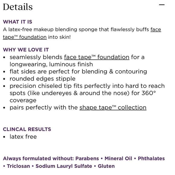 🌻$10 Tarte The Shaper Beauty Sponge & Eyeshadow Brush New Full Size - Picture 8 of 8